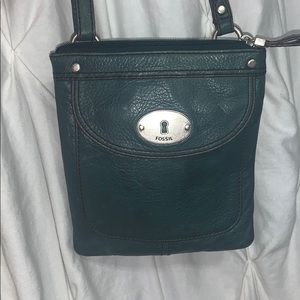 Fossil Teal Crossbody